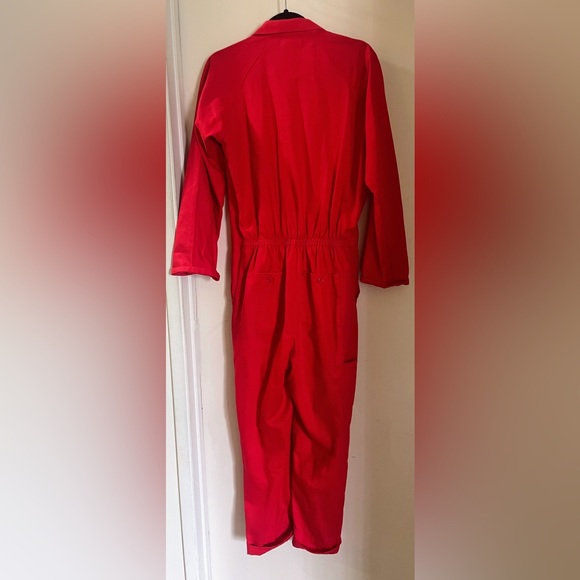 Rare red jumpsuit by Penelope Gazin, designer of Fashion Brand Company. - Picture 2 of 10